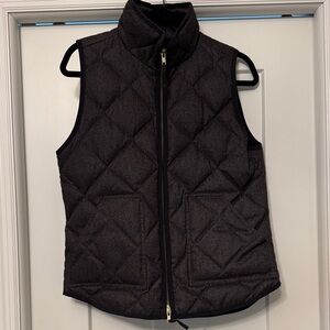 J. Crew Women's Charcoal Quilted Vest